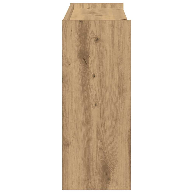 vidaXL kézműves tölgy színű szerelt fa cipősszekrény 80x25x62 cm