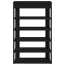 vidaXL fekete szerelt fa cipőtartó 60x30x98 cm