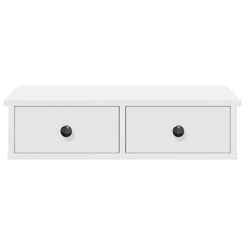 vidaXL Falipolc fiókokkal fehér 60x28x15 cm műszaki fa