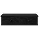 vidaXL Falipolc fiókokkal fekete 60x28x15 cm műszaki fa