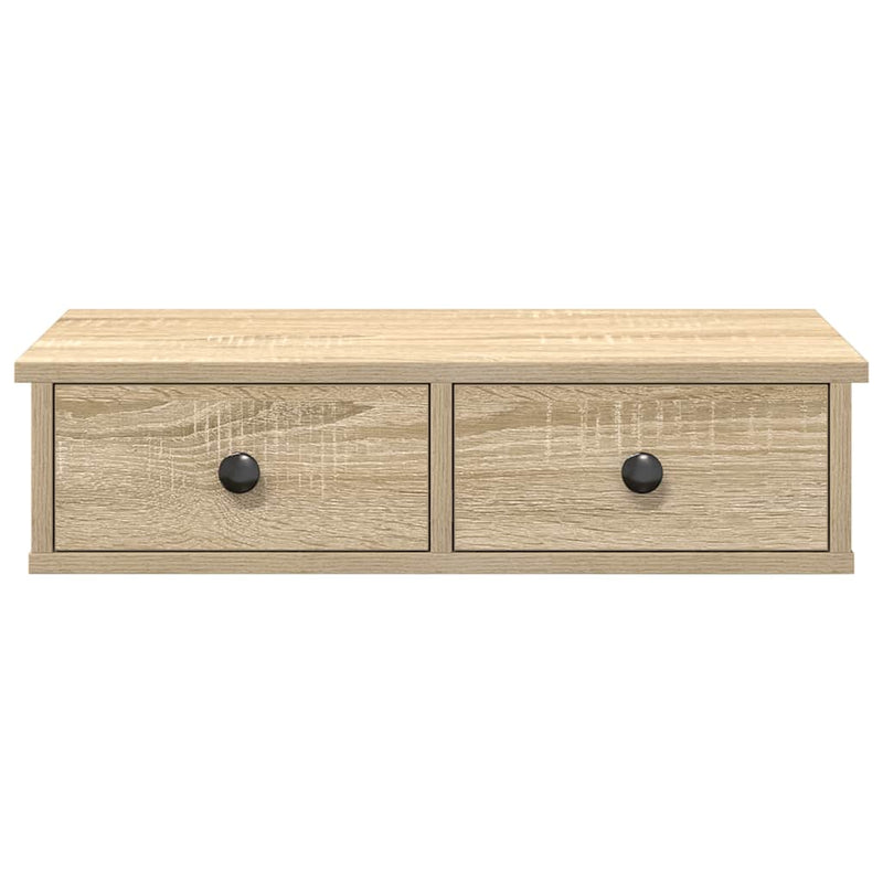 vidaXL Falipolc fiókokkal sonoma tölgy 60x28x15 cm műszaki fa