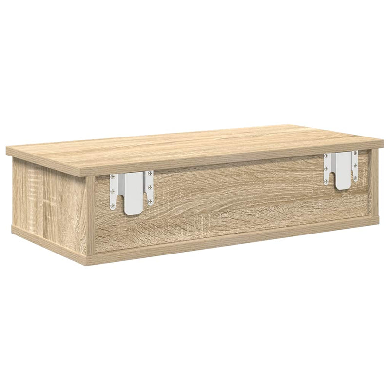 vidaXL Falipolc fiókokkal sonoma tölgy 60x28x15 cm műszaki fa