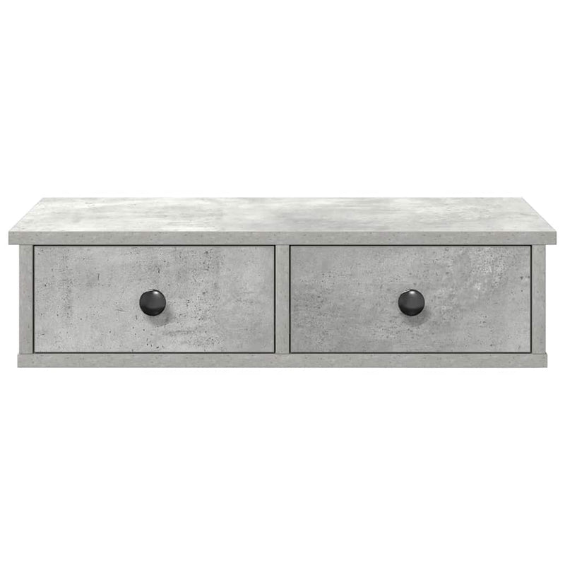 vidaXL Falipolc fiókokkal betonszürke 60x28x15 cm műszaki fa