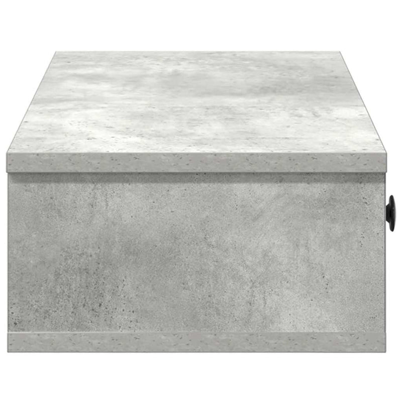 vidaXL Falipolc fiókokkal betonszürke 60x28x15 cm műszaki fa