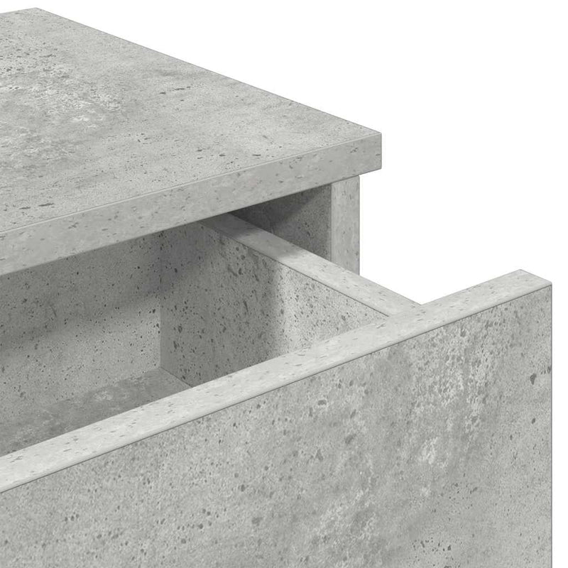 vidaXL Falipolc fiókokkal betonszürke 60x28x15 cm műszaki fa