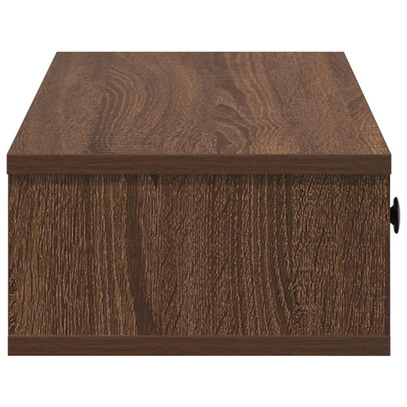 vidaXL Falipolc fiókokkal barna tölgy 60x28x15 cm műszaki fa