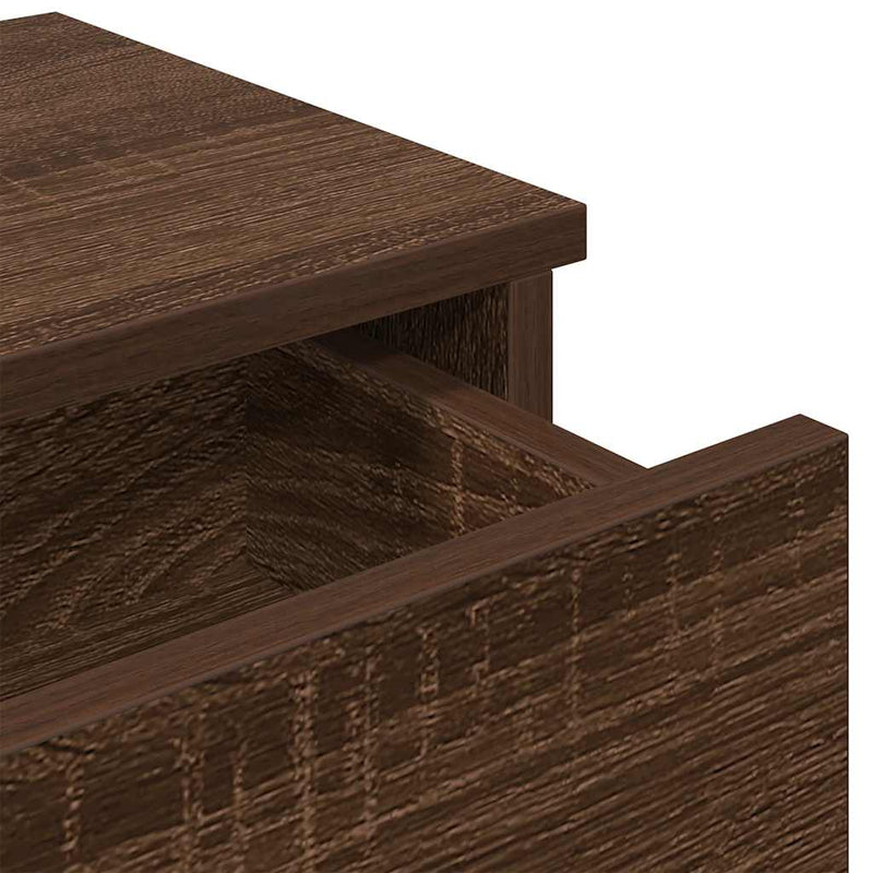 vidaXL Falipolc fiókokkal barna tölgy 60x28x15 cm műszaki fa