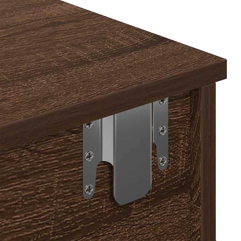 vidaXL Falipolc fiókokkal barna tölgy 60x28x15 cm műszaki fa