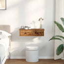 vidaXL Falipolc fiókokkal régi fa 60x28x15 cm műszaki fa