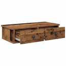 vidaXL Falipolc fiókokkal régi fa 60x28x15 cm műszaki fa