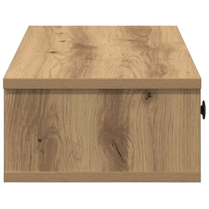 vidaXL Falipolc fiókokkal artisian tölgy 60x28x15 cm műszaki fa