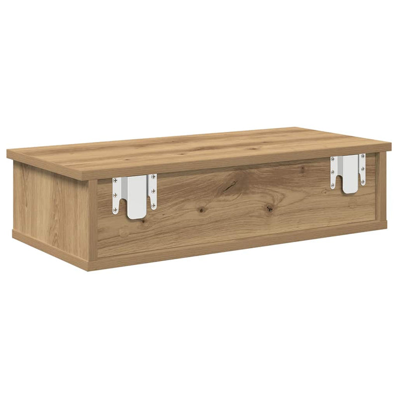 vidaXL Falipolc fiókokkal artisian tölgy 60x28x15 cm műszaki fa