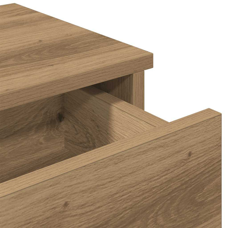 vidaXL Falipolc fiókokkal artisian tölgy 60x28x15 cm műszaki fa