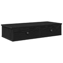 vidaXL Falipolc fiókokkal fekete 80x31x17 cm műszaki fa