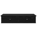 vidaXL Falipolc fiókokkal fekete 80x31x17 cm műszaki fa