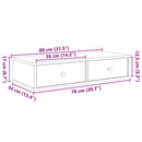 vidaXL Falipolc fiókokkal sonoma tölgy 80x34x17 cm műszaki fa