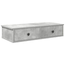 vidaXL Falipolc fiókokkal betonszürke 80x31x17 cm műszaki fa