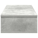 vidaXL Falipolc fiókokkal betonszürke 80x31x17 cm műszaki fa