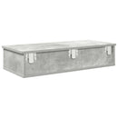 vidaXL Falipolc fiókokkal betonszürke 80x31x17 cm műszaki fa