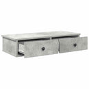 vidaXL Falipolc fiókokkal betonszürke 80x31x17 cm műszaki fa