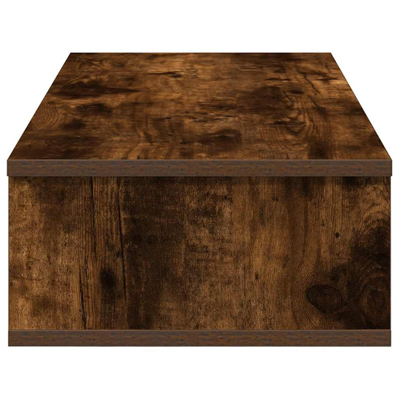 vidaXL Falipolc fiókokkal füstölt tölgy 80x31x17 cm műszaki fa