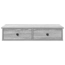 vidaXL Falipolc fiókokkal szürke sonoma 80x31x17 cm műszaki fa