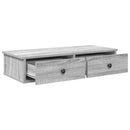 vidaXL Falipolc fiókokkal szürke sonoma 80x31x17 cm műszaki fa