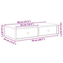 vidaXL Falipolc fiókokkal szürke sonoma 80x31x17 cm műszaki fa