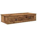 vidaXL Falipolc fiókokkal régi fa 80x31x17 cm műszaki fa