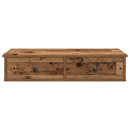 vidaXL Falipolc fiókokkal régi fa 80x31x17 cm műszaki fa