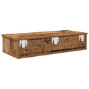 vidaXL Falipolc fiókokkal régi fa 80x31x17 cm műszaki fa