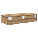 vidaXL Falipolc fiókokkal artisian tölgy 80x31x17 cm műszaki fa