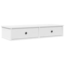 vidaXL fehér szerelt fa falipolc fiókokkal 100 x 36 x 19 cm