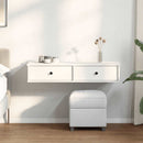 vidaXL fehér szerelt fa falipolc fiókokkal 100 x 36 x 19 cm