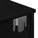 vidaXL fekete szerelt fa falipolc fiókokkal 100 x 37,5 x 19 cm