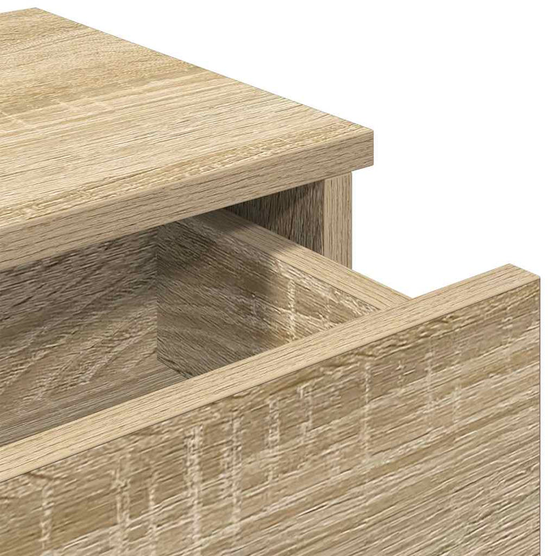 vidaXL sonoma tölgy szerelt fa falipolc fiókokkal 100 x 37,5 x 19 cm