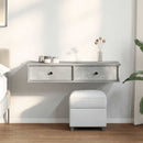 vidaXL betonszürke szerelt fa falipolc fiókokkal 100 x 37,5 x 19 cm