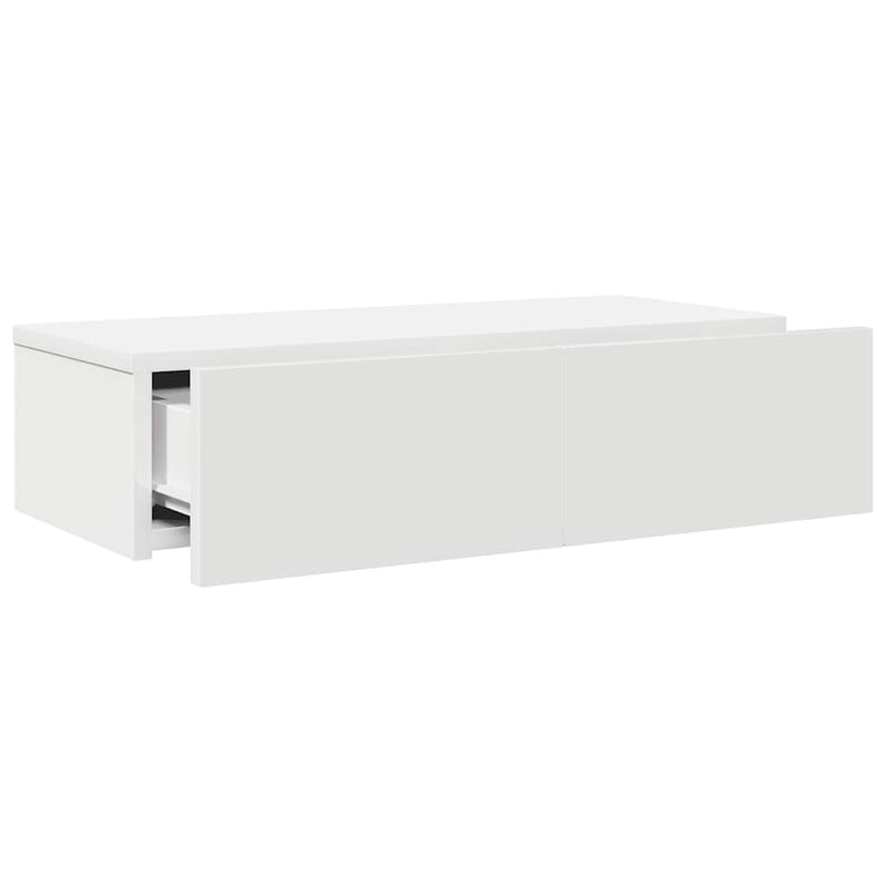vidaXL Falipolc fiókokkal fehér 60x26,5x15 cm műszaki fa