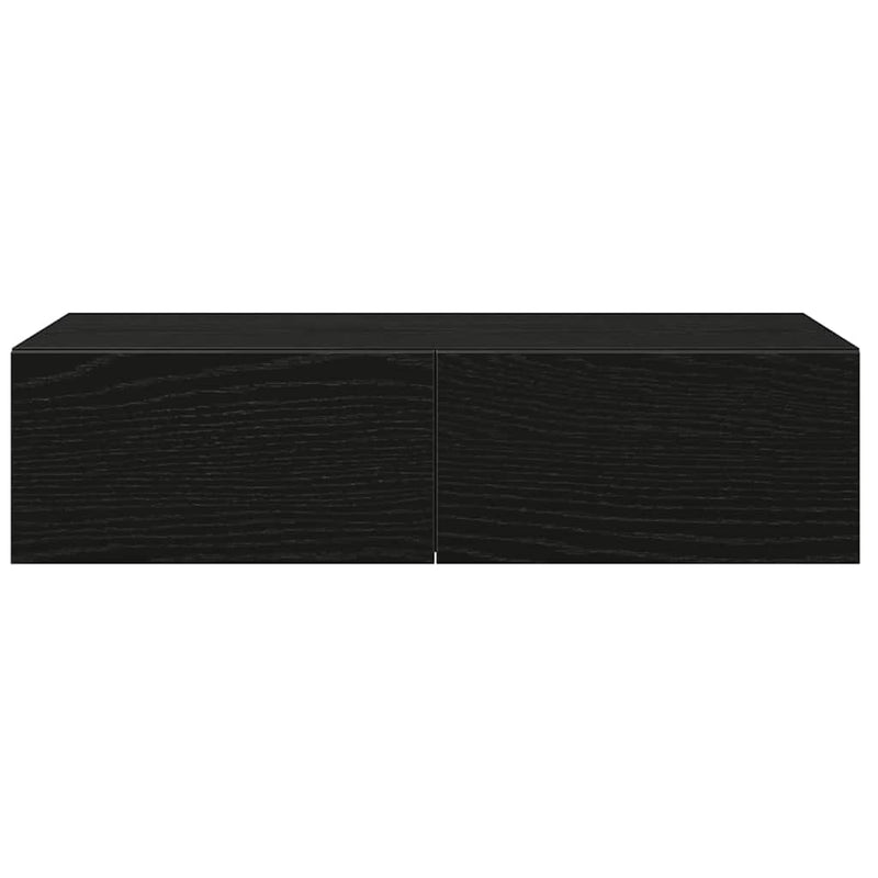 vidaXL Falipolc fiókokkal fekete 60x26,5x15 cm műszaki fa