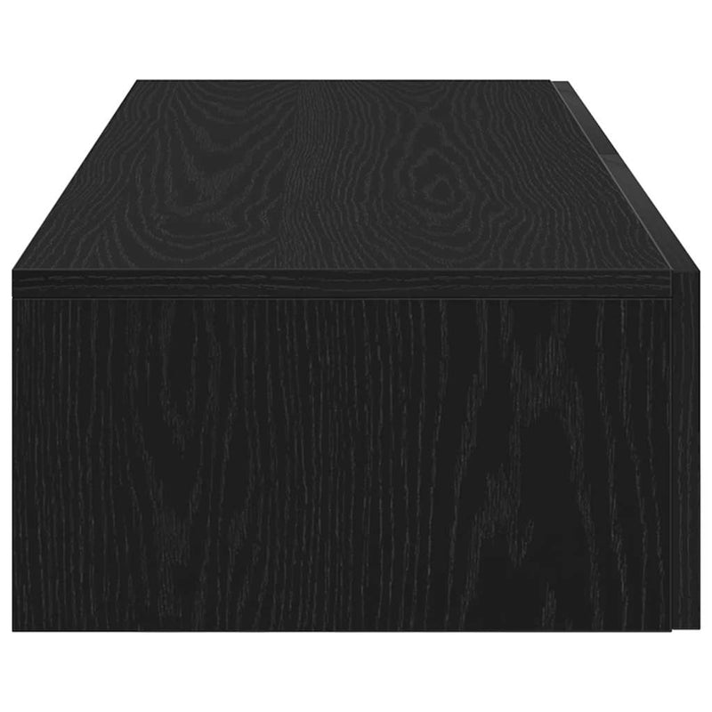 vidaXL Falipolc fiókokkal fekete 60x26,5x15 cm műszaki fa