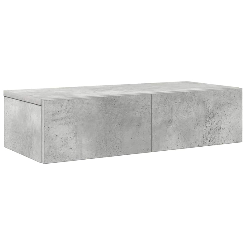 vidaXL Falipolc fiókokkal betonszürke 60x26,5x15 cm műszaki fa