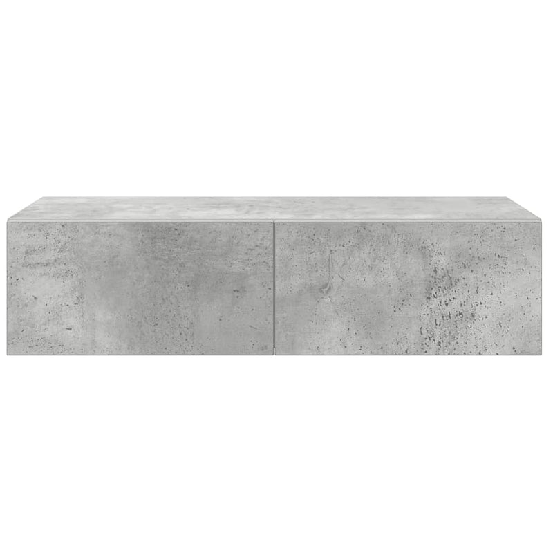 vidaXL Falipolc fiókokkal betonszürke 60x26,5x15 cm műszaki fa