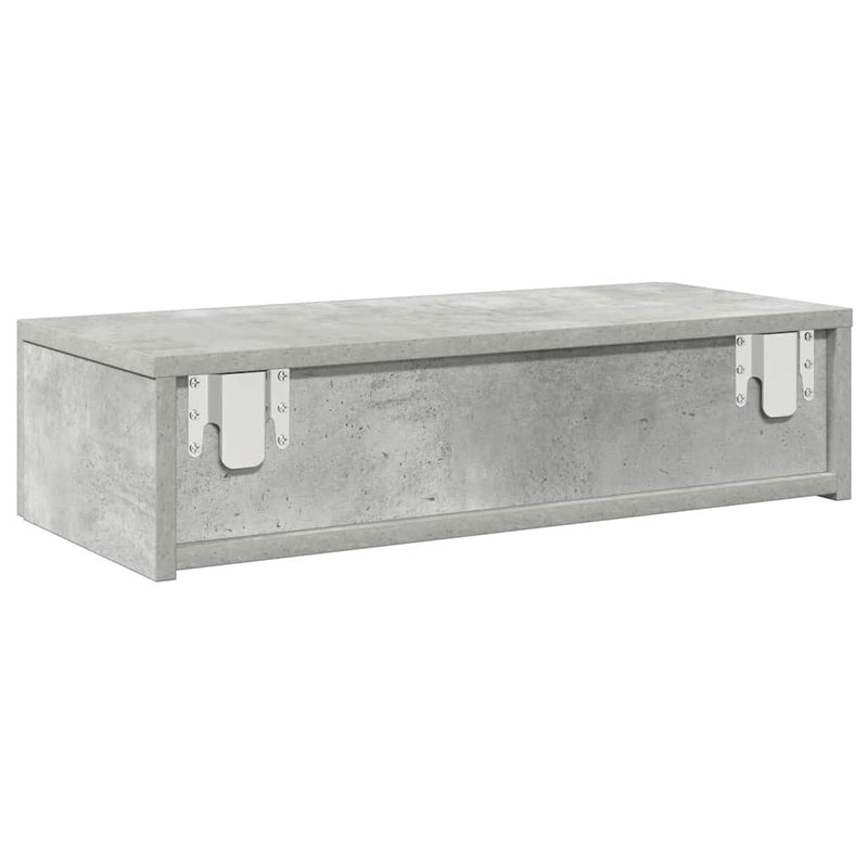 vidaXL Falipolc fiókokkal betonszürke 60x26,5x15 cm műszaki fa