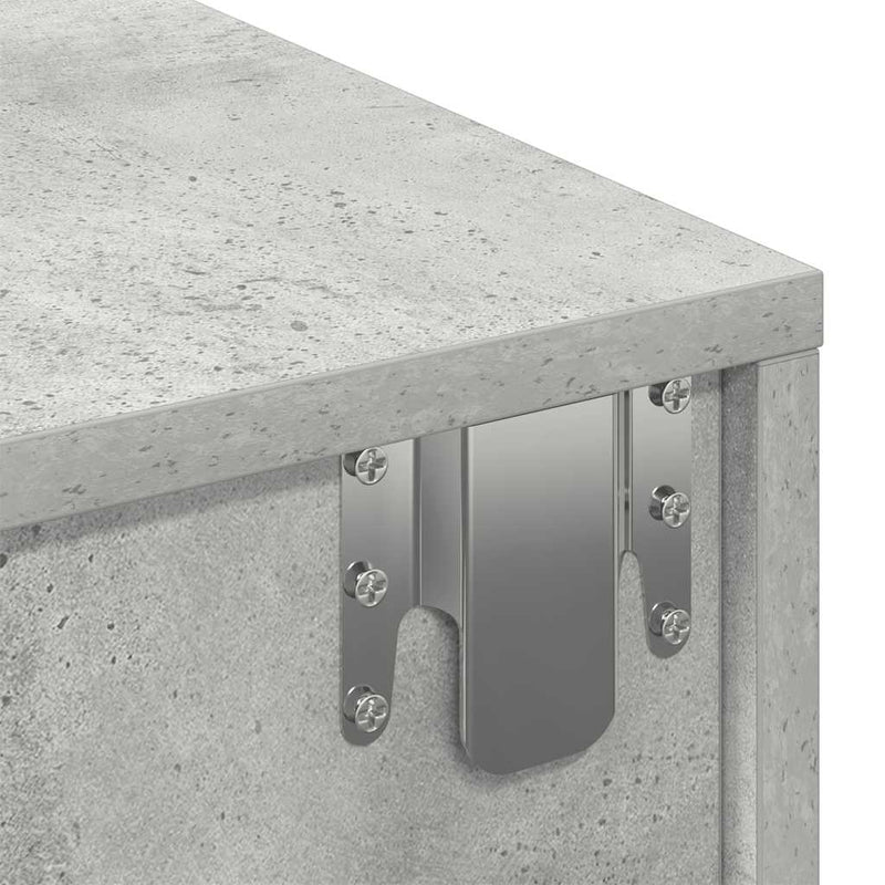vidaXL Falipolc fiókokkal betonszürke 60x26,5x15 cm műszaki fa