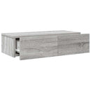 vidaXL Falipolc fiókokkal szürke sonoma 60x26,5x15 cm műszaki fa