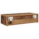 vidaXL Falipolc fiókokkal régi fa 60x26,5x15 cm műszaki fa