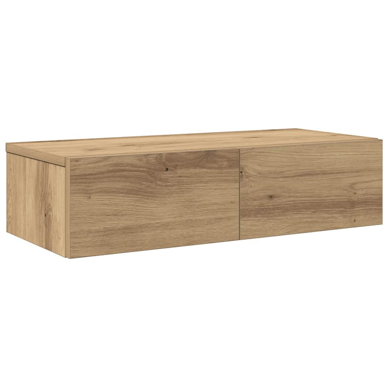 vidaXL Falipolc fiókokkal artisian tölgy 60x26,5x15 cm műszaki fa