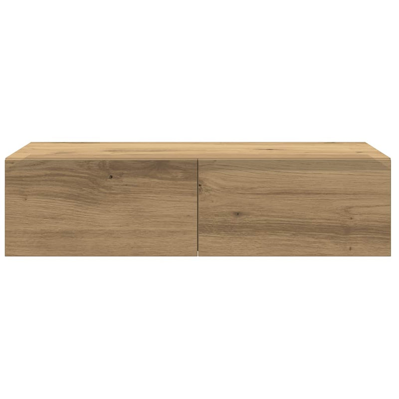 vidaXL Falipolc fiókokkal artisian tölgy 60x26,5x15 cm műszaki fa