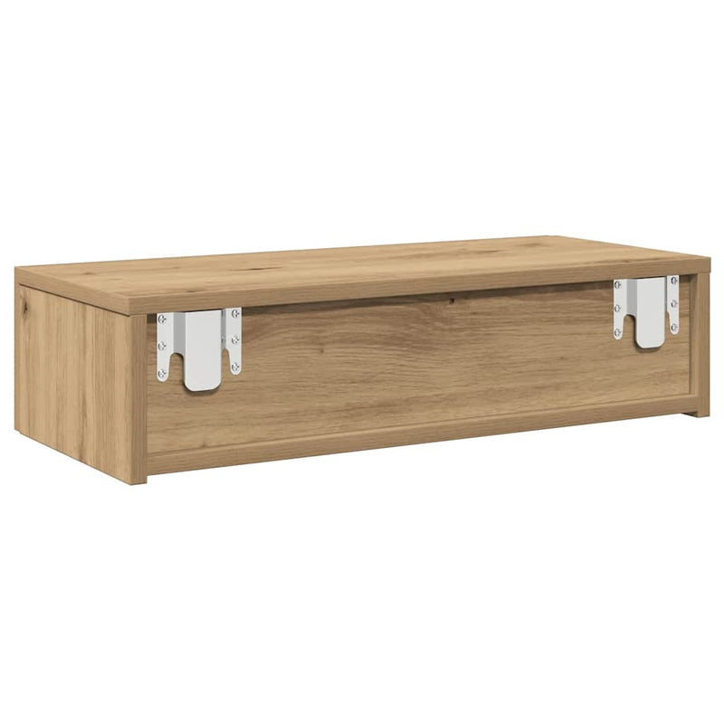 vidaXL Falipolc fiókokkal artisian tölgy 60x26,5x15 cm műszaki fa
