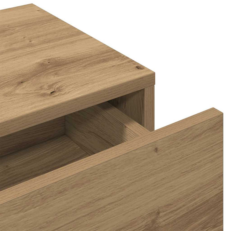 vidaXL Falipolc fiókokkal artisian tölgy 60x26,5x15 cm műszaki fa